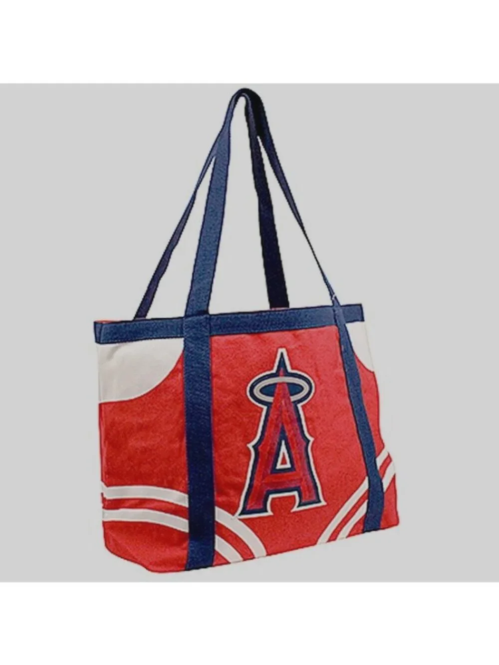 Los Angeles Angels Tote Bag Canvas Tailgate Bag Inside Zipper Pocket 13x20 MLB